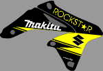 Suzuki RMZ Rockstar Makita shroud graphics