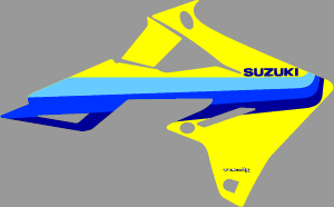 Suzuki RMZ Retro shroud graphics